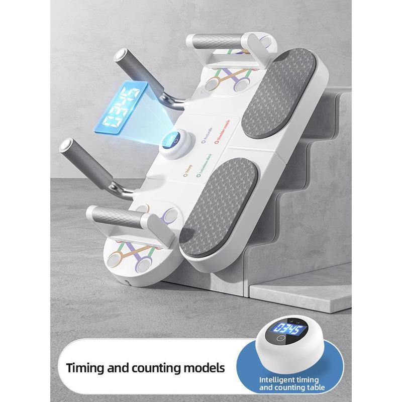 Advanced 3-In-1 Full-Body Training Platform — Improve Form, Next-Level Total Body Strength Board — Designed for Cleaner Push-Ups, Stronger Planks, and Versatile Resistance Band Training in One Compact System!