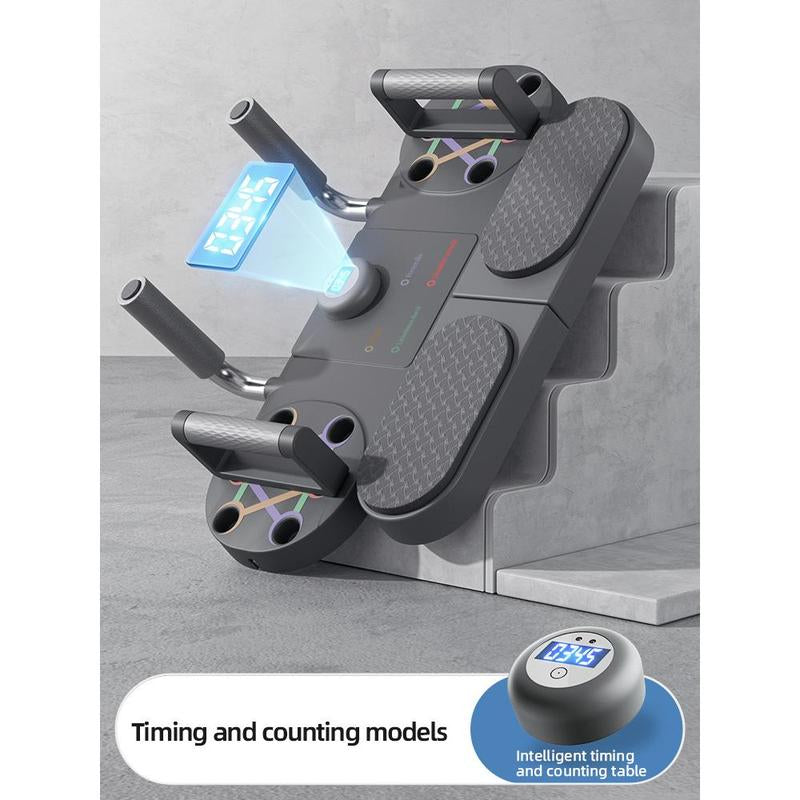 Advanced 3-In-1 Full-Body Training Platform — Improve Form, Next-Level Total Body Strength Board — Designed for Cleaner Push-Ups, Stronger Planks, and Versatile Resistance Band Training in One Compact System!