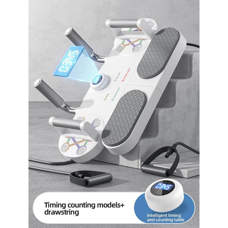 Advanced 3-In-1 Full-Body Training Platform — Improve Form, Next-Level Total Body Strength Board — Designed for Cleaner Push-Ups, Stronger Planks, and Versatile Resistance Band Training in One Compact System!