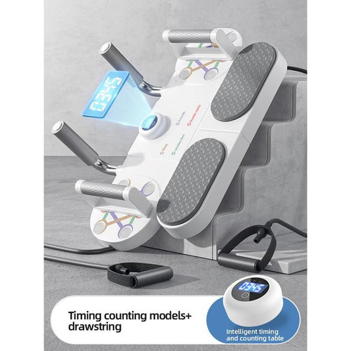 Advanced 3-In-1 Full-Body Training Platform — Improve Form, Next-Level Total Body Strength Board — Designed for Cleaner Push-Ups, Stronger Planks, and Versatile Resistance Band Training in One Compact System!