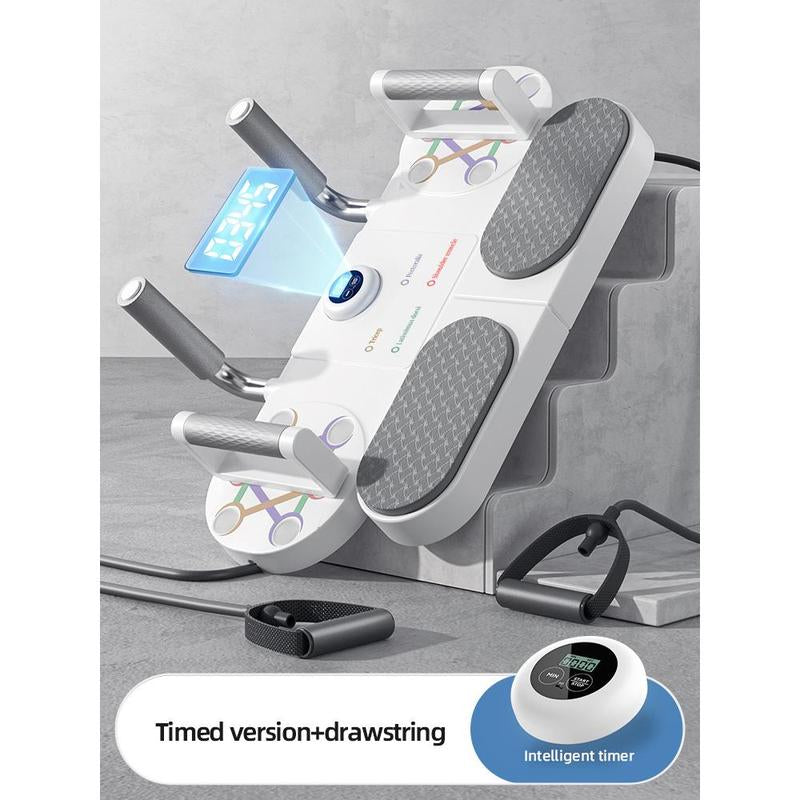 Advanced 3-In-1 Full-Body Training Platform — Improve Form, Next-Level Total Body Strength Board — Designed for Cleaner Push-Ups, Stronger Planks, and Versatile Resistance Band Training in One Compact System!